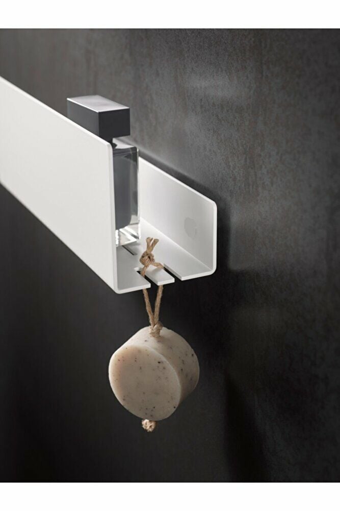 Beyaz Modern, Estetik Ve Minimalist Tasarım Metal Duş Rafı Paslanmaz Modern Metal Duş Rafı